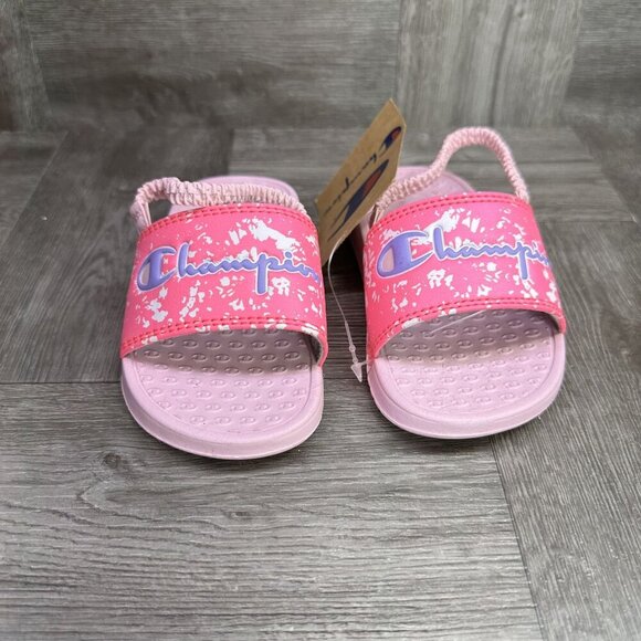 Champion Super Slide Splash Toddler size 7 Hot Pink Slingback Sandals - Picture 2 of 8